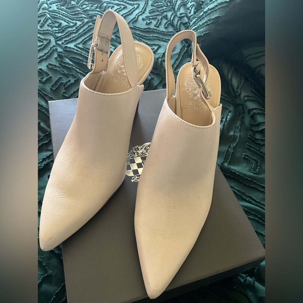 Vince Camuto Women’s Korbin Cream Slingback Heels